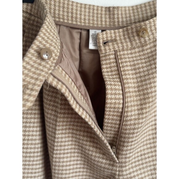 Vtg Talbots Houndstooth 100% Wool Lined Straight Leg Pants Size 10 - Picture 8 of 12